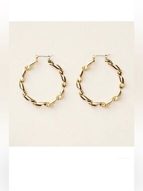 Kate Spade x Target Gold Tone Metal Ribbon Hoop Earrings